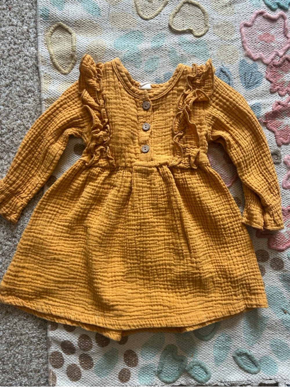 Mustard Yellow Ruffle Baby Dress size 90 (18-24M)